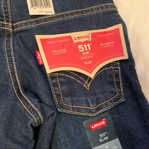 Levi’s 511 Slim Jeans - NWT- Boys Size 4 - Picture 15 of 16